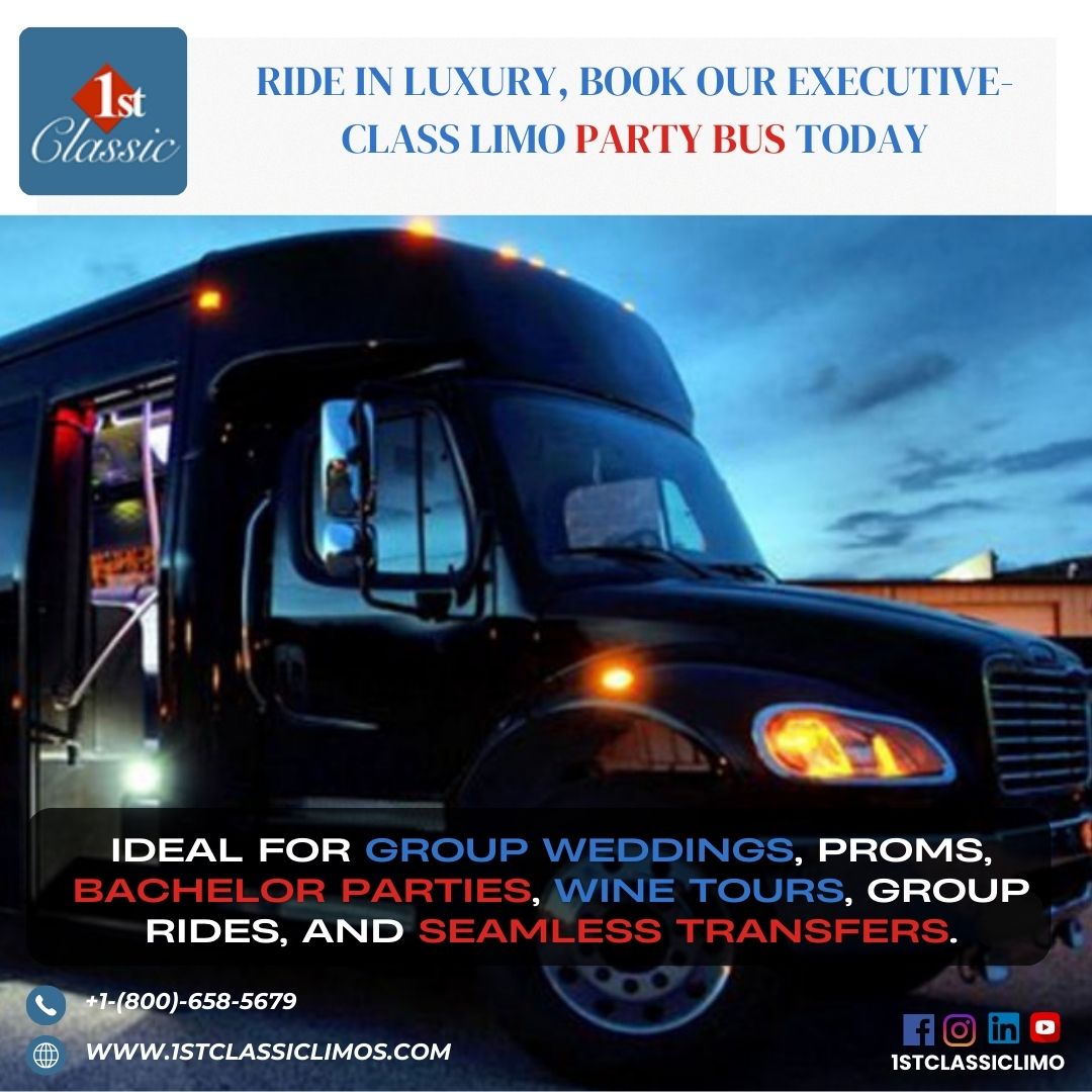 Experience Unmatched Luxury and Comfort with Our Executive-Class Limo Party Buses